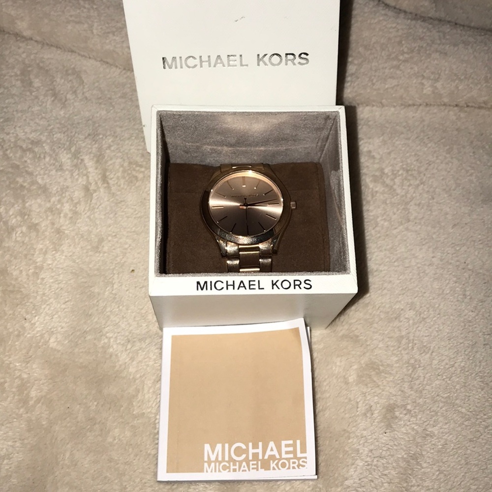 Michael Kors Mini Slim Runway Rose GoldTone Watch